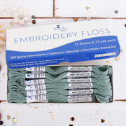 Antique Grey Premium Cotton Embroidery Floss - Box of 12 - Six Strand Thread - No. 502 - Threadart.com