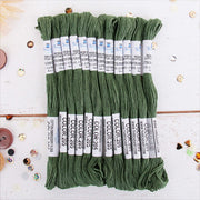 Fern Green Premium Cotton Embroidery Floss - Box of 12 - Six Strand Thread - No. 205 - Threadart.com
