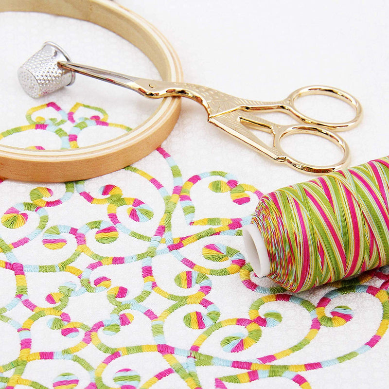 Cotton Variegated Thread Set - 3 Cone Collection of Multicolor Holiday Colors - Threadart.com