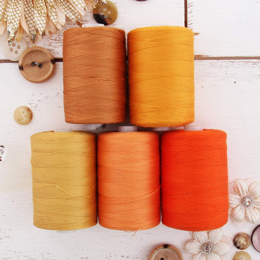 Cotton Quilting Thread Set - 5 Orange Tones - 1000 Meters - Threadart.com