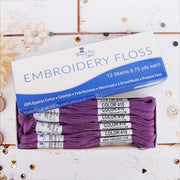 Purple Premium Cotton Embroidery Floss - Box of 12 - Six Strand Thread - No. 410 - Threadart.com
