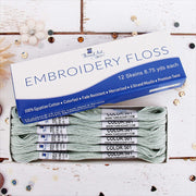 Light Antique Grey Premium Cotton Embroidery Floss - Box of 12 - Six Strand Thread - No. 501 - Threadart.com