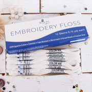 White Premium Cotton Embroidery Floss - Box of 12 - Six Strand Thread - No. 408 - Threadart.com
