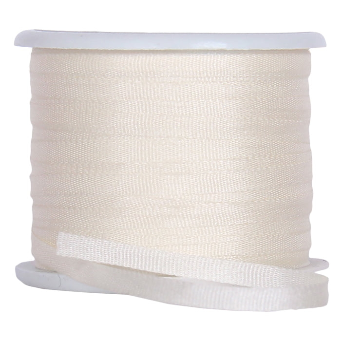 Silk Ribbon 2mm Cream x 10 Meters No. 501 - Threadart.com