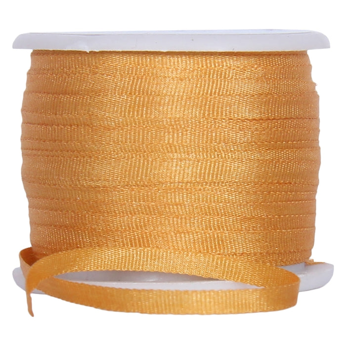 Silk Ribbon 2mm Orange Yellow x 10 Meters No. 511 - Threadart.com