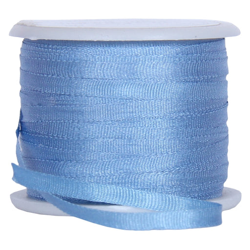 Silk Ribbon 2mm Med Blue x 10 Meters No. 585 - Threadart.com