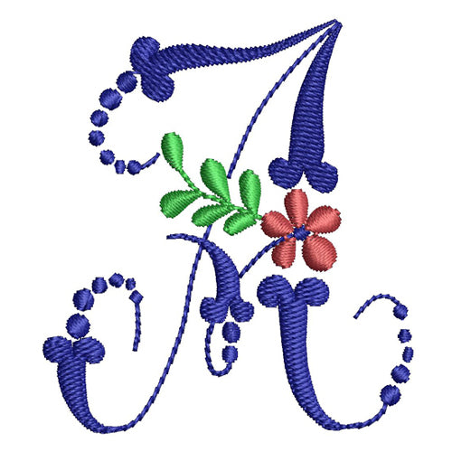 Machine Embroidery Designs - Floral Alphabet - Threadart.com