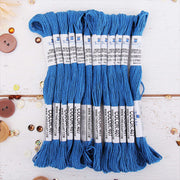 Blue Premium Cotton Embroidery Floss - Box of 12 - Six Strand Thread - No. 407 - Threadart.com
