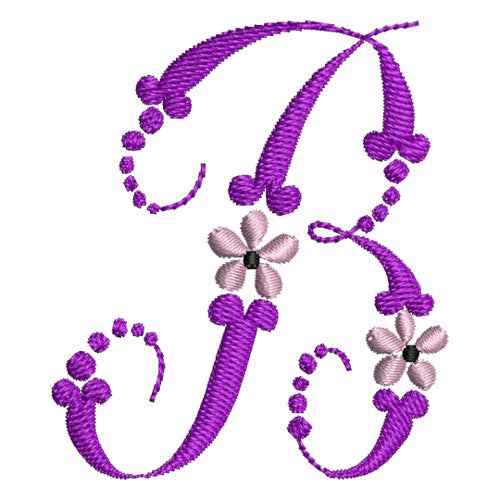Machine Embroidery Designs - Floral Alphabet - Threadart.com