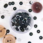 HotFix Loose Sequins - 6MM Black Hologram - Threadart.com