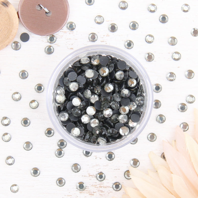 Hot Fix Rhinestones - SS10 - Black Diamond - 1440 stones - Threadart.com
