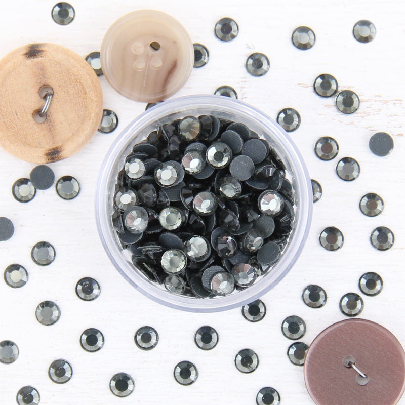 Hot Fix Rhinestones - SS20 - Black Diamond - 288 stones - Threadart.com