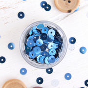 HotFix Loose Sequins - 6MM Blue Metallic - Threadart.com