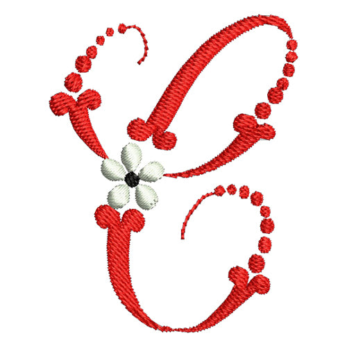 Machine Embroidery Designs - Floral Alphabet - Threadart.com