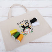 Six Pack of Canvas Totes - Black - 100% Cotton - 12x16 - Threadart.com