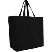 Canvas Tote - Black - 100% Cotton- 14x14x7.5 - Threadart.com