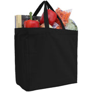 Canvas Tote - Black - 100% Cotton- 14x14x7.5 - Threadart.com