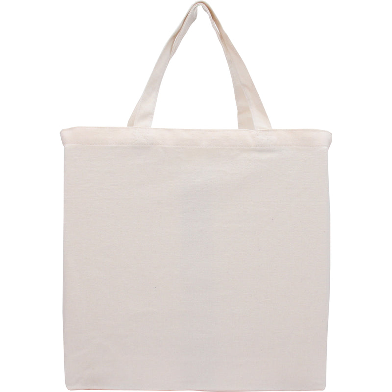Blank Canvas Tote Bag - Natural - 100% Cotton- 14.5x17x3 - Threadart.com