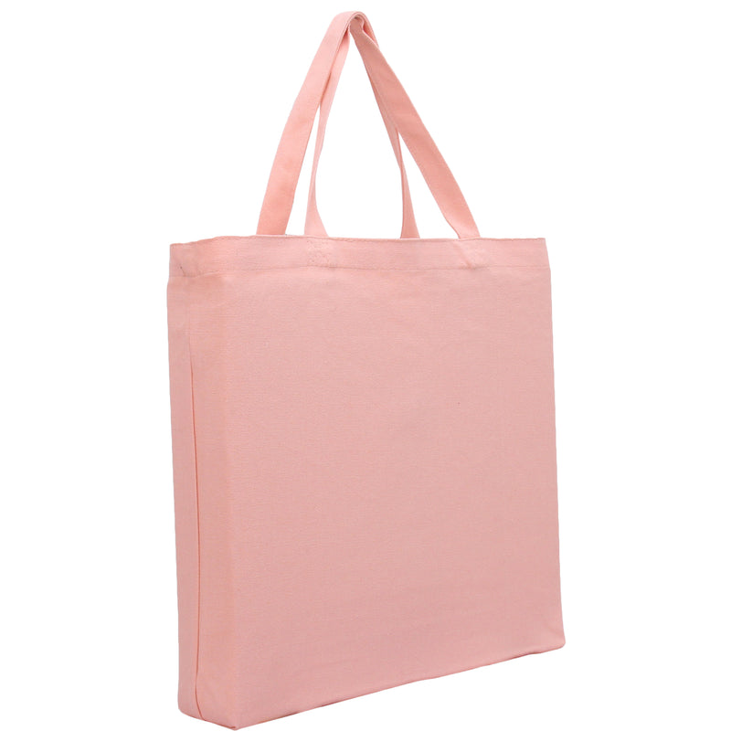 Blank Canvas Tote Bag - Coral - 100% Cotton- 14.5x17x3 - Threadart.com