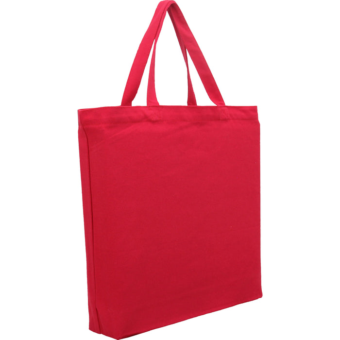 Canvas Book Tote Bag - Red - 100% Cotton- 14.5x17x3 - Threadart.com