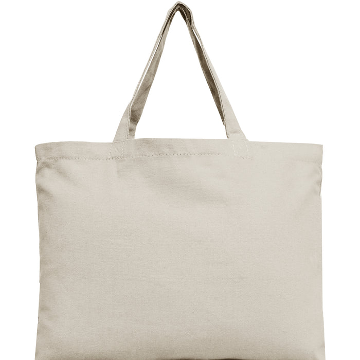 Personalized Canvas Wide Tote Bags with Large Custom Printed Text Navy