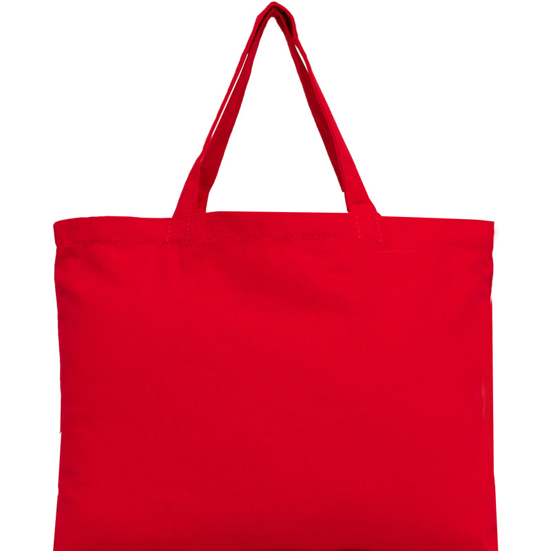 Six Pack of Canvas Totes - Red - 100% Cotton - 12x16 - Threadart.com