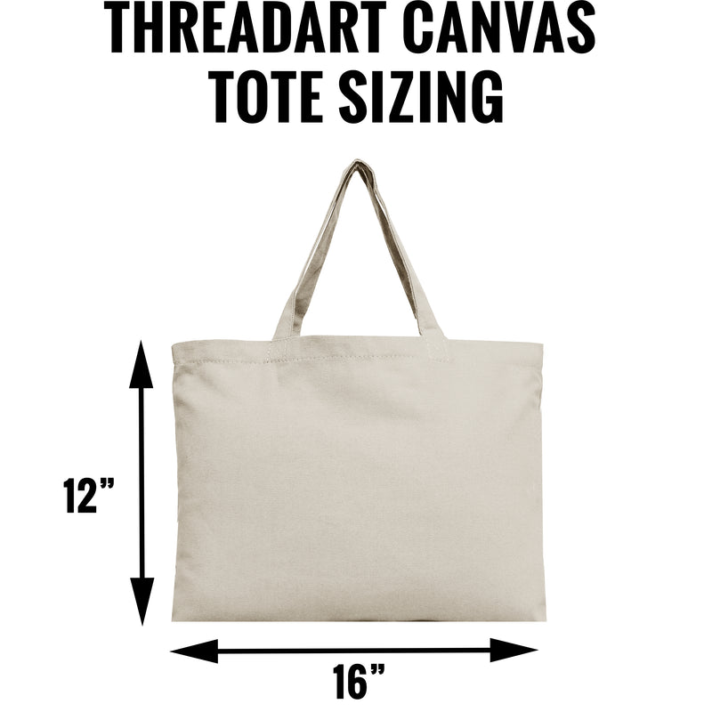 Six Pack of Canvas Totes - Black - 100% Cotton - 12x16 - Threadart.com
