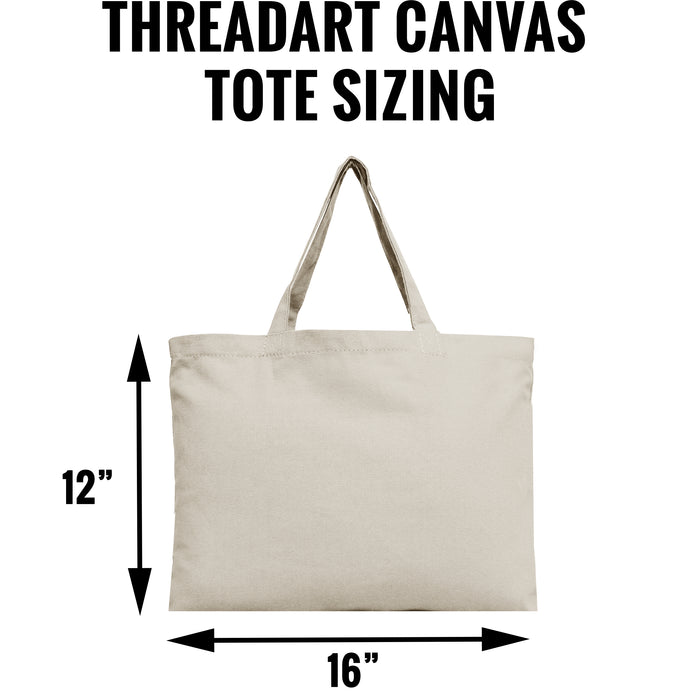 Canvas Tote - Navy - 100% Cotton - 12x16 - Threadart.com