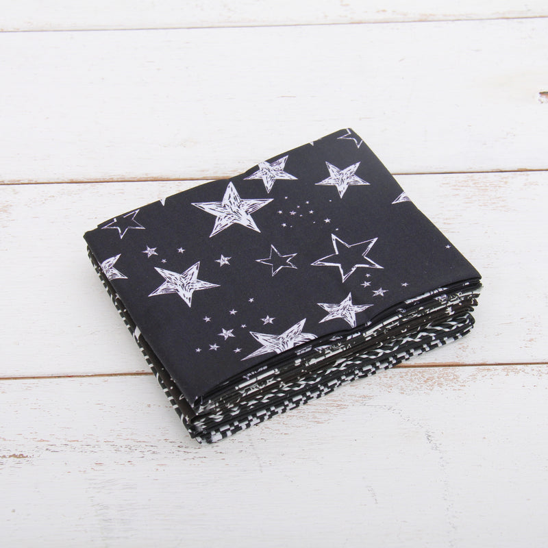 Six Fat Quarter Bundle - Black Color Builder Set - Threadart.com