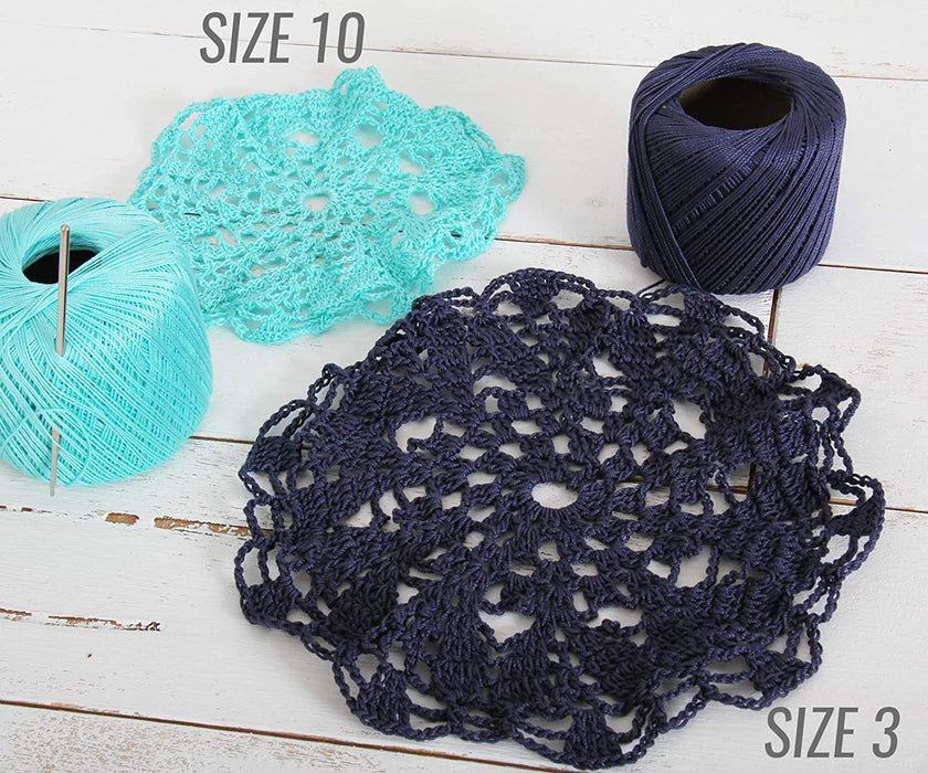 Multicolor Cotton Crochet Thread - Size 10 - Variegated Violets - 175 Yds - Threadart.com