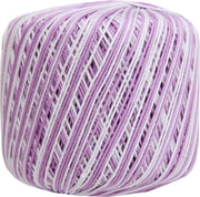 Multicolor Cotton Crochet Thread - Size 3 - Variegated Lavenders - 140 yds - Threadart.com