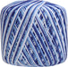 Multicolor Cotton Crochet Thread - Size 3 - Variegated Denim Blues - 140 yds - Threadart.com
