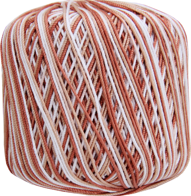 Multicolor Cotton Crochet Thread - Size 3 - Variegated Desert Sands - 140 yds - Threadart.com