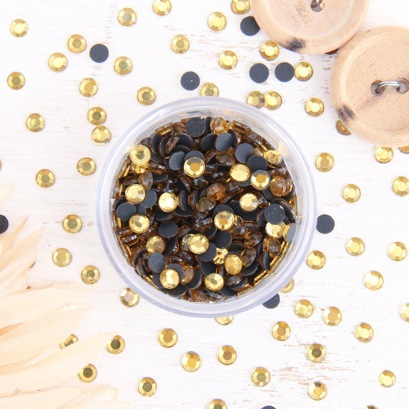 Hot Fix Rhinestones - SS10 - Citrine - 1440 stones - Threadart.com