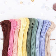 Premium Cotton Embroidery Floss Set in 10 Spring Flowers Colors - Six Strand Thread - Threadart.com