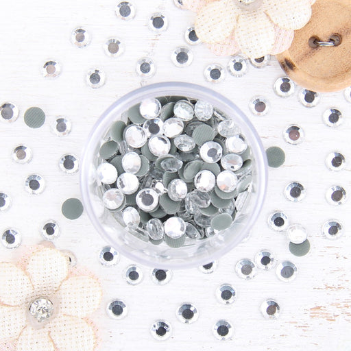 The Crafts Outlet Glass Rhinestones, DMC Hot-Fix, 6mm Tiny, 144-pc, Crystal Clear