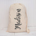 Personalized Laundry Bag Large 100% Sturdy Cotton Canvas with Strap - Two Sizes - Threadart.com