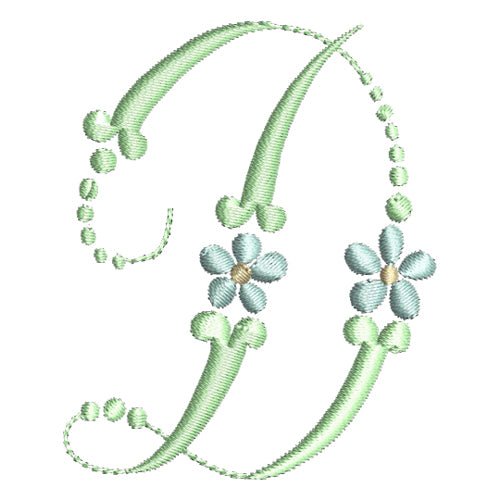 Machine Embroidery Designs - Floral Alphabet - Threadart.com