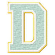 Varsity Font Letters Alphabet Two Colors- Machine Embroidery Designs - 3 Sizes, 8 Formats - Threadart.com