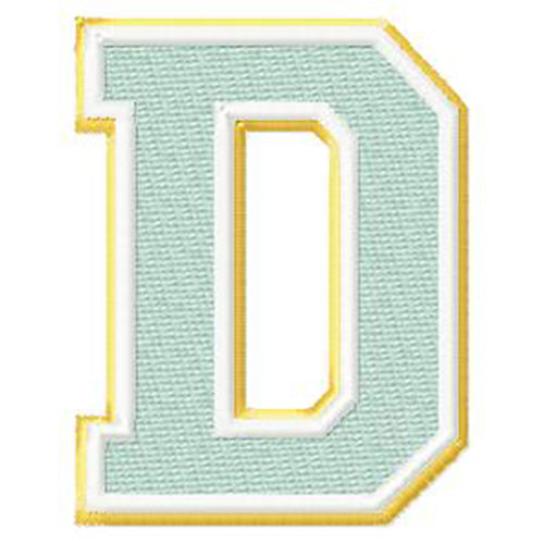 Varsity Font Letters Alphabet Two Colors- Machine Embroidery Designs - 3 Sizes, 8 Formats - Threadart.com