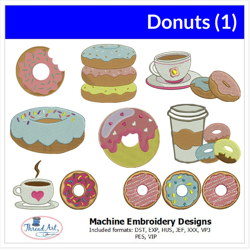 Machine Embroidery Designs - Donuts - Threadart.com