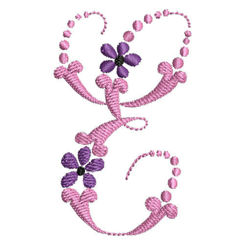 Machine Embroidery Designs - Floral Alphabet - Threadart.com