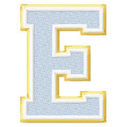Varsity Font Letters Alphabet Two Colors- Machine Embroidery Designs - 3 Sizes, 8 Formats - Threadart.com