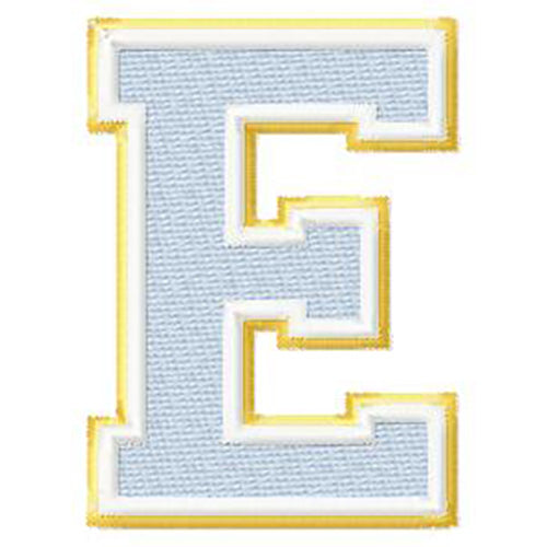 Varsity Font Letters Alphabet Two Colors- Machine Embroidery Designs - 3 Sizes, 8 Formats - Threadart.com
