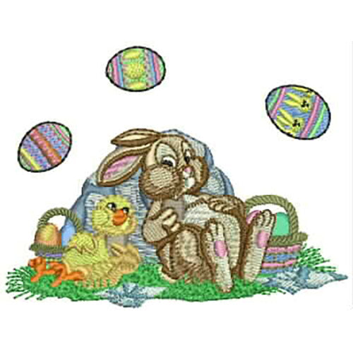 Machine Embroidery Designs - Easter Bunnys(1) - Threadart.com