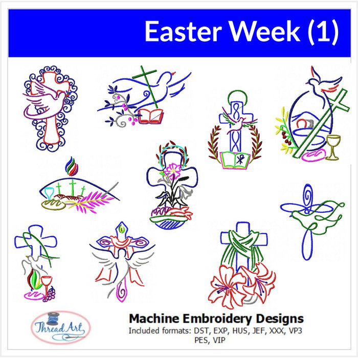 Machine Embroidery Designs - Easter Week (1) - Threadart.com