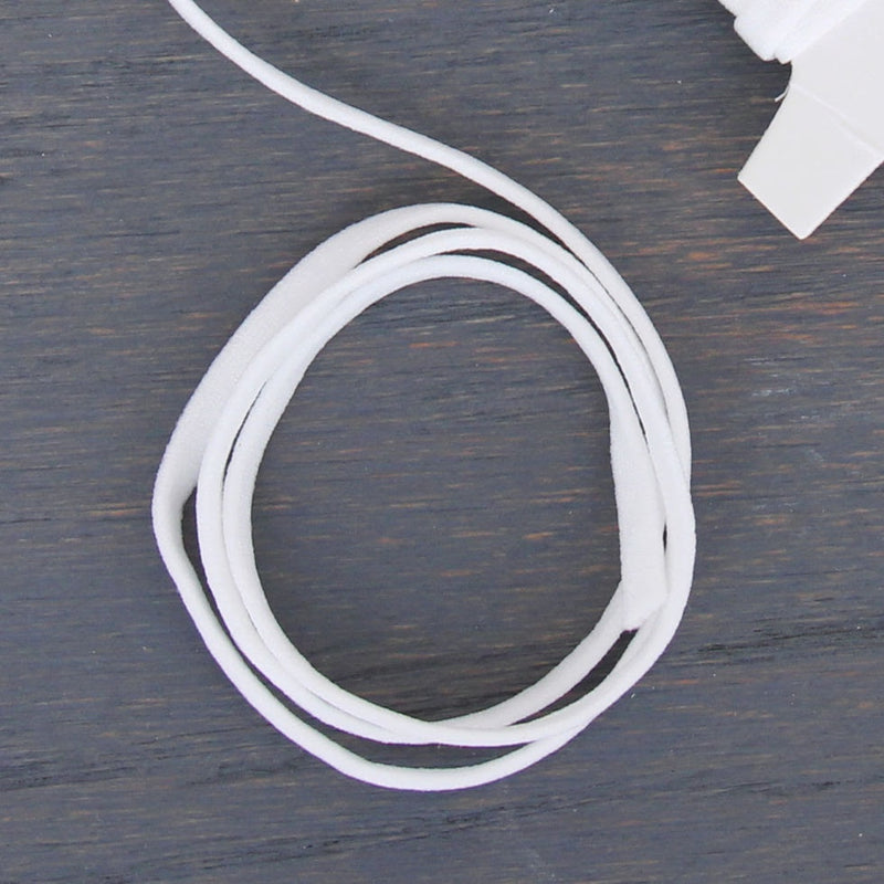 1/8" White Elastic - 10 Yard Roll - Threadart.com