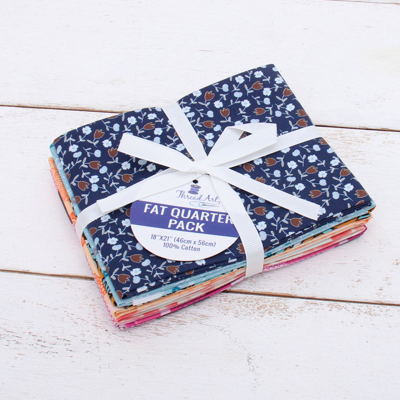 Six Fat Quarter Bundle - Variety Print Colors - Threadart.com