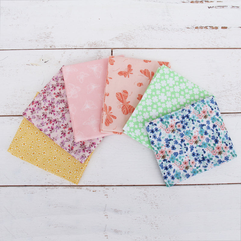 Six Fat Quarter Bundle - Pastel Print Colors - Threadart.com