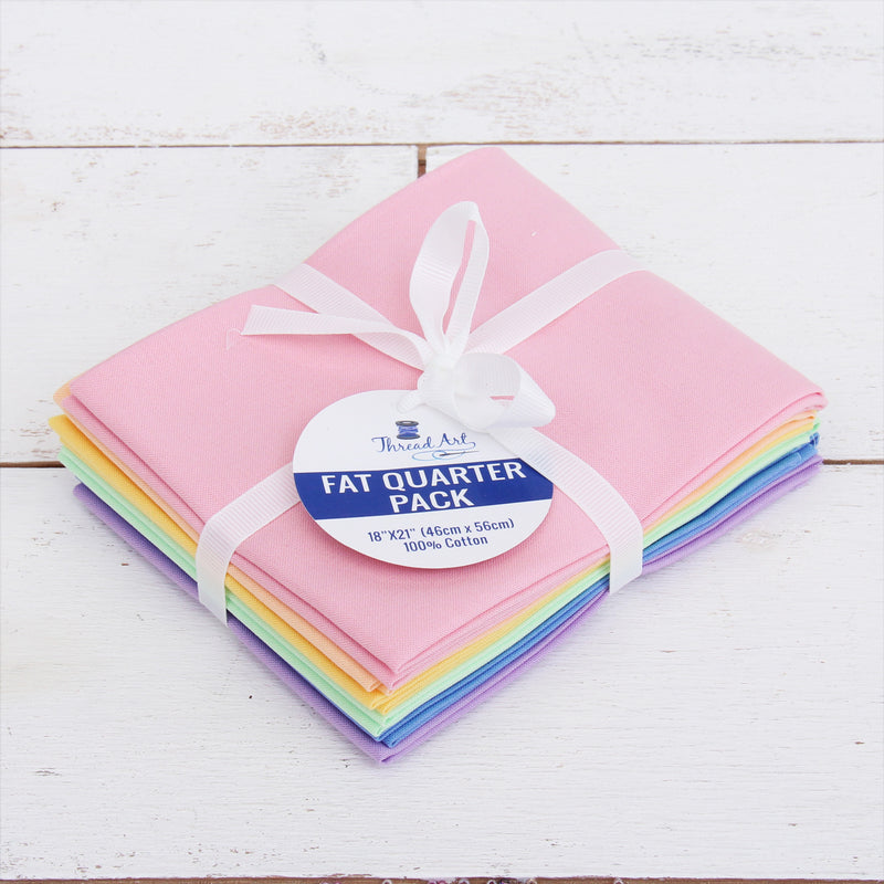 Six Fat Quarter Bundle - Pastel Solid Colors - Threadart.com
